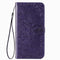 For Google Pixel 4a Mandala Flower Embossed Horizontal Flip Leather Case with Bracket / Card Slot / Wallet / Lanyard(Purple)