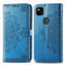 For Google Pixel 4a Mandala Flower Embossed Horizontal Flip Leather Case with Bracket / Card Slot / Wallet / Lanyard(Blue)
