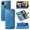 For Google Pixel 4a Mandala Flower Embossed Horizontal Flip Leather Case with Bracket / Card Slot / Wallet / Lanyard(Blue)
