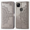 For Google Pixel 4a Mandala Flower Embossed Horizontal Flip Leather Case with Bracket / Card Slot / Wallet / Lanyard(Gray)