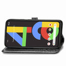 For Google Pixel 4a Mandala Flower Embossed Horizontal Flip Leather Case with Bracket / Card Slot / Wallet / Lanyard(Black)