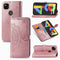 For Google Pixel 4a Mandala Flower Embossed Horizontal Flip Leather Case with Bracket / Card Slot / Wallet / Lanyard(Rose Gold)
