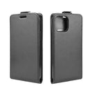For iPhone 12 mini R64 Texture Single Vertical Flip Leather Protective Case with Card Slots & Photo Frame(Black)