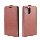 For iPhone 12 mini R64 Texture Single Vertical Flip Leather Protective Case with Card Slots & Photo Frame(Brown)