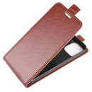 For iPhone 12 mini R64 Texture Single Vertical Flip Leather Protective Case with Card Slots & Photo Frame(Brown)