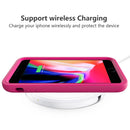 For iPhone SEï¼ˆ2020ï¼‰ Wave Pattern 3 in 1 Silicone+PC Shockproof Protective Case(Hot Pink)