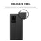 For Samsung Galaxy Note20 Ultra Side Window Display with Magnetic Suction / Bracket / Sleep Function / Plain Leather + PC Flip Phone Case(Silver)
