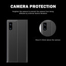 For Xiaomi Redmi 9C Side Window Display with Magnetic Suction / Bracket / Sleep Function / Plain Leather + PC Flip Phone Case(Sky Blue)
