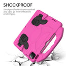 Children EVA Shockproof Tablet Case with Thumb Bracket For iPad Air 2022 / 2020 10.9(Rose Red)