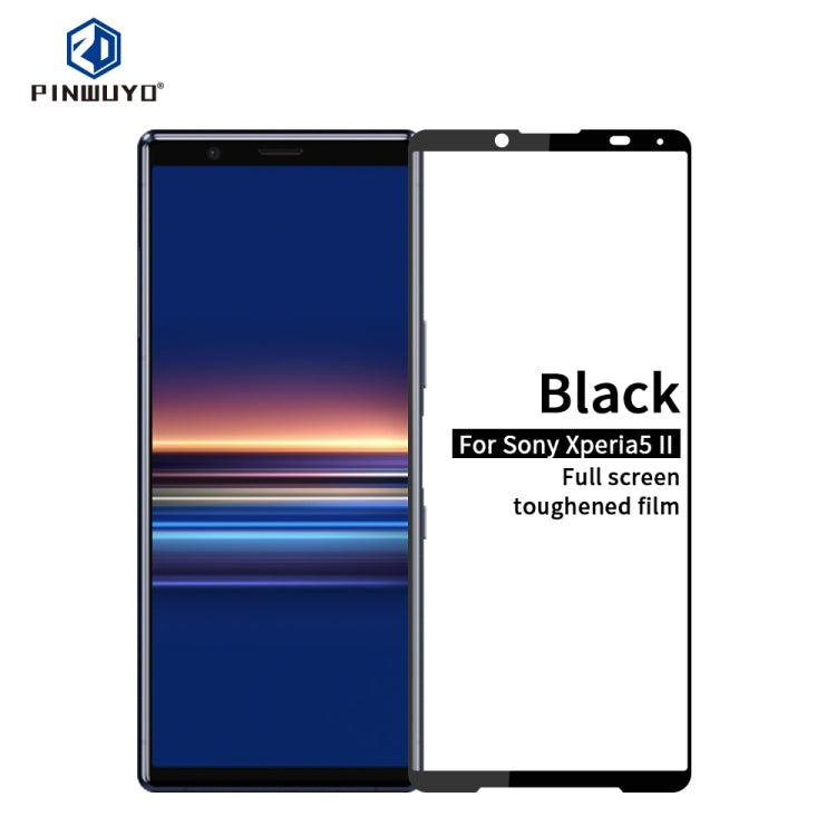 For Sony Xperia5 II PINWUYO 9H 2.5D Full Screen Tempered Glass Film(Black)
