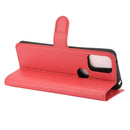 For Alcatel 3X 2020 Litchi Texture Horizontal Flip Protective Case with Holder & Card Slots & Wallet(Red)