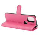 For Alcatel 3X 2020 Litchi Texture Horizontal Flip Protective Case with Holder & Card Slots & Wallet(Rose red)