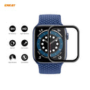 For Apple Watch 6/5/4/SE 44mm 2 PCS ENKAY Hat-Prince 0.2mm 9H Surface Hardness 3D Explosion-proof Aluminum Alloy Edge Full Screen Tempered Glass Screen Film