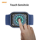 For Apple Watch 6/5/4/SE 44mm 2 PCS ENKAY Hat-Prince 0.2mm 9H Surface Hardness 3D Explosion-proof Aluminum Alloy Edge Full Screen Tempered Glass Screen Film