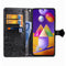 For Samsung Galaxy M31s Mandala Flower Embossed Horizontal Flip Leather Case with Bracket / Card Slot / Wallet / Lanyard(Black)