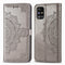 For Samsung Galaxy M31s Mandala Flower Embossed Horizontal Flip Leather Case with Bracket / Card Slot / Wallet / Lanyard(Gray)
