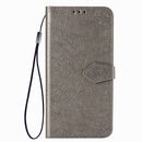 For Samsung Galaxy M31s Mandala Flower Embossed Horizontal Flip Leather Case with Bracket / Card Slot / Wallet / Lanyard(Gray)