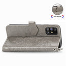 For Samsung Galaxy M31s Mandala Flower Embossed Horizontal Flip Leather Case with Bracket / Card Slot / Wallet / Lanyard(Gray)