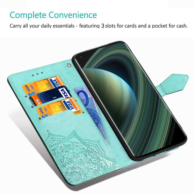 For Samsung Galaxy M31s Mandala Flower Embossed Horizontal Flip Leather Case with Bracket / Card Slot / Wallet / Lanyard(Gray)