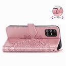 For Samsung Galaxy M31s Mandala Flower Embossed Horizontal Flip Leather Case with Bracket / Card Slot / Wallet / Lanyard(Rose Gold)