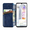 For LG Velvet 5G Cubic Grid Pressed Horizontal Flip Magnetic PU Leather Case with Holder & Card Slots & Wallet(Blue)
