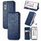 For LG Velvet 5G Cubic Grid Pressed Horizontal Flip Magnetic PU Leather Case with Holder & Card Slots & Wallet(Blue)