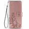 For LG Velvet 5G Four-leaf Clasp Embossed Buckle Mobile Phone Protection Leather Case with Lanyard & Card Slot & Wallet & Bracket Function(Rose Gold)