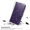 For LG Velvet 5G Four-leaf Clasp Embossed Buckle Mobile Phone Protection Leather Case with Lanyard & Card Slot & Wallet & Bracket Function(Purple)