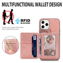 For iPhone 12 Pro Max Mandala Embossed Magnetic Cloth Case with Holder & Card Slots & Wallet & Photo Frame(Rose Gold)