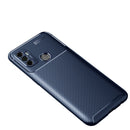 For OPPO A53 (2020) Carbon Fiber Texture Shockproof TPU Case(Blue)