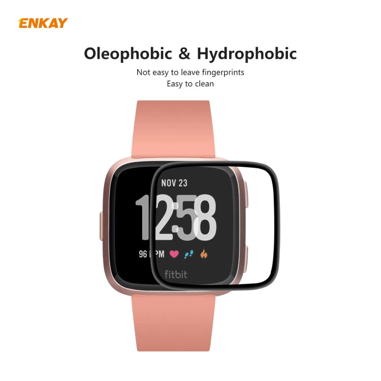 1 PCS For Fitbit Versa 3 / Fitbit Sense ENKAY Hat-Prince 3D Full Screen Soft PC Edge + PMMA HD Screen Protector Film