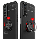 For OPPO Realme 7 Metal Ring Holder 360 Degree Rotating TPU Case(Red+Red)