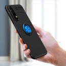 For OPPO Realme 7 Metal Ring Holder 360 Degree Rotating TPU Case(Red+Red)