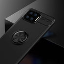 For OPPO F17 Pro Metal Ring Holder 360 Degree Rotating TPU Case(Black+Black)