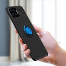 For OPPO F17 Pro Metal Ring Holder 360 Degree Rotating TPU Case(Black+Black)