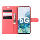 For Samsung Galaxy S20 FE 4G / 5G Litchi Texture Horizontal Flip Protective Case with Holder & Card Slots & Wallet(Red)