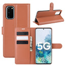 For Samsung Galaxy S20 FE 4G / 5G Litchi Texture Horizontal Flip Protective Case with Holder & Card Slots & Wallet(Brown)