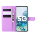 For Samsung Galaxy S20 FE 4G / 5G Litchi Texture Horizontal Flip Protective Case with Holder & Card Slots & Wallet(Purple)