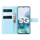 For Samsung Galaxy S20 FE 4G / 5G Litchi Texture Horizontal Flip Protective Case with Holder & Card Slots & Wallet(Blue)