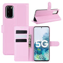For Samsung Galaxy S20 FE 4G / 5G Litchi Texture Horizontal Flip Protective Case with Holder & Card Slots & Wallet(Pink)