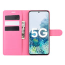 For Samsung Galaxy S20 FE 4G / 5G Litchi Texture Horizontal Flip Protective Case with Holder & Card Slots & Wallet(Rose Red)