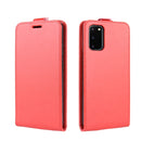 For Samsung Galaxy S20 FE (4G/5G) / S20 Lite R64 Texture Single Vertical Flip Leather Protective Case with Card Slots & Photo Frame(Red)