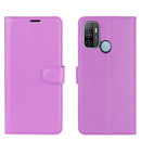 For OPPO A53 2020/OPPO A32 2020 Litchi Texture Horizontal Flip Protective Case with Holder & Card Slots & Wallet(Purple)