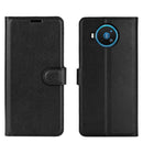 For Nokia 8.3 5G Litchi Texture Horizontal Flip Protective Case with Holder & Card Slots & Wallet(Black)