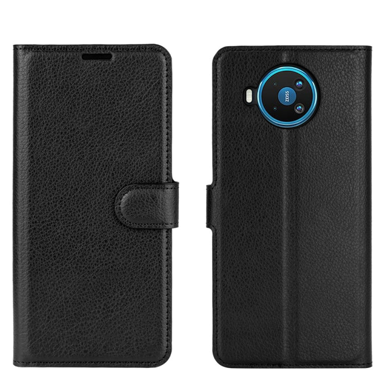 For Nokia 8.3 5G Litchi Texture Horizontal Flip Protective Case with Holder & Card Slots & Wallet(Black)