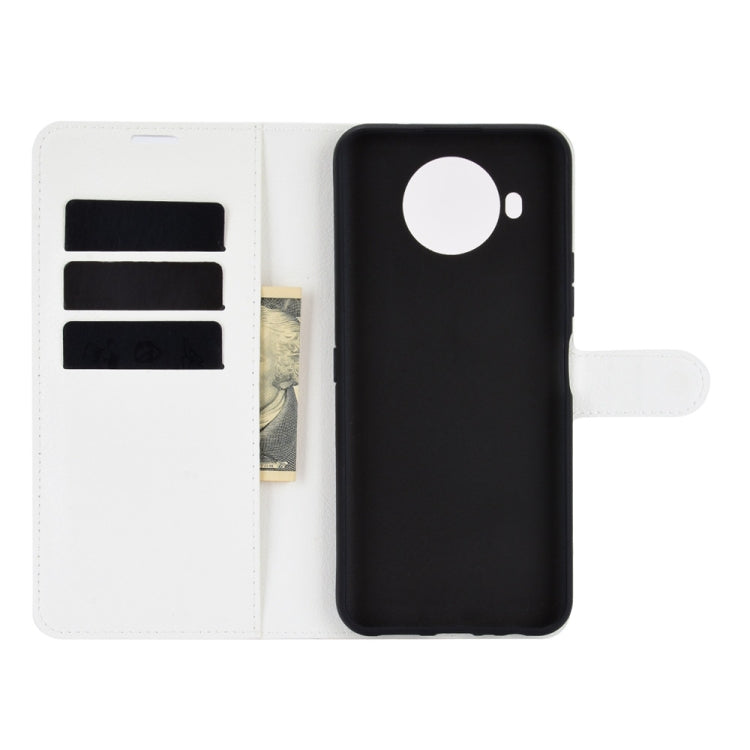For Nokia 8.3 5G Litchi Texture Horizontal Flip Protective Case with Holder & Card Slots & Wallet(White)