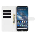 For Nokia 8.3 5G Litchi Texture Horizontal Flip Protective Case with Holder & Card Slots & Wallet(White)