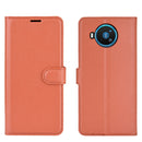 For Nokia 8.3 5G Litchi Texture Horizontal Flip Protective Case with Holder & Card Slots & Wallet(Brown)