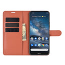 For Nokia 8.3 5G Litchi Texture Horizontal Flip Protective Case with Holder & Card Slots & Wallet(Brown)