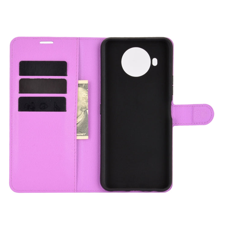 For Nokia 8.3 5G Litchi Texture Horizontal Flip Protective Case with Holder & Card Slots & Wallet(Purple)